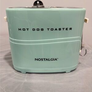 Nostalgia Retro Hot Dog Toaster – Aqua/Mint | Like New